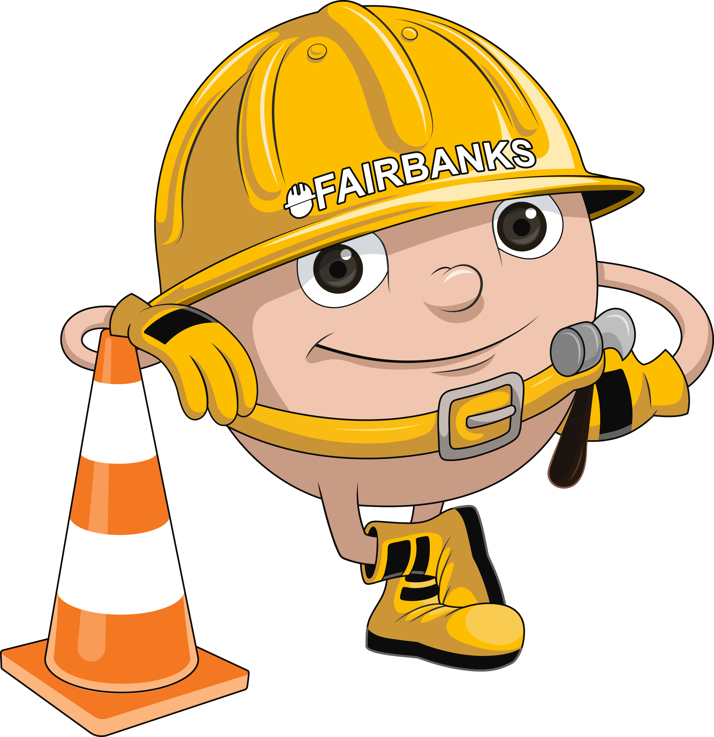 Cheap Construction Clean-Up Contractor Insurance Mascot